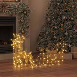  Reindeer vuče saonice Topla bijela 30 x 12 x 55 cm PET | Eponuda.ba