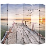 vidaXL Sklopiva sobna pregrada s uzorkom jezera 228 x 170 cm | shoptok.hr