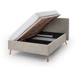 Meise Möbel Krem tapecirani bračni krevet s prostorom za odlaganje s podnicom 140x200 cm Riva – | shoptok.hr