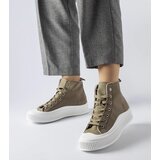 Gemre Green high platform sneakers Guerrino | Shoptok.si