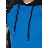 DStreet Bluza męska basic z kapturem niebieska | Shoptok.si