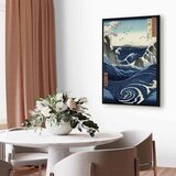  Slika - Utagawa Hiroshige – View of the Naruto whirlpools at Awa 60x90 U crnom drvenom okviru | shoptok.hr
