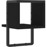  Zidna polica s prečkom crna 20x25x30 cm | shoptok.hr