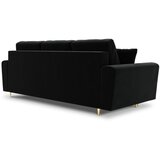 Cosmopolitan Design Črna žametna raztegljiva sedežna garnitura s prostorom za shranjevanje 235 cm Kyoto – | Shoptok.si