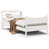 Okvir kreveta s uzglavljem bijeli 75x190 cm od borovine | shoptok.hr