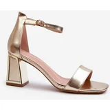 FB2 Golden Sandals with Heel Pholia