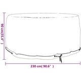 vidaXL Prevleka za vrtno pohištvo 10 obročkov Ø230x90 cm okrogla | Shoptok.si