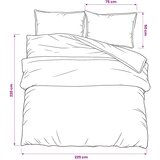  Set posteljine za poplun crno-bijeli 225x220 cm pamučni | shoptok.hr