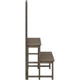  Stalak za biljke s rešetkom sivi 70x42x115 cm masivna jelovina | shoptok.hr