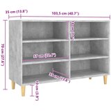  Komoda siva boja betona 103,5x35x70 cm od konstruiranog drva | shoptok.hr