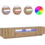 TV ormarić LED boja hrasta 200x35x40 cm konstruirano drvo | shoptok.hr
