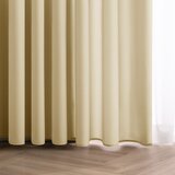 Restilo zasłona CARLI kolor ciepły beż gładki styl klasyczny przelotki srebrne materiał oxford 200x250 | shoptok.hr