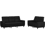  Set sofe 2 pcs Crna Tkanina Slike