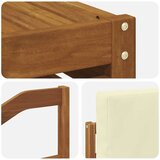  Set vanjskih sofa 7 kom. Prirodna i krem Čvrsto drvo akacije | shoptok.hr
