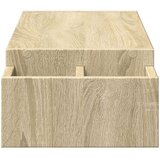 vidaXL Stojalo za zaslon s predelki sonoma hrast 100x27x15 cm inž. les | Shoptok.si