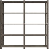  Stalak za pohranu 5 razina sivi 170x38x170 cm masivna borovina | shoptok.hr