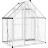  Staklenik s okvirom srebrni 169 x 114 x 195 cm aluminijski | shoptok.hr