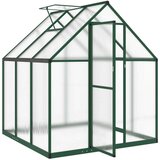 vidaXL Rastlinjak z okvirjem zelen 169x169x195 cm aluminij | Shoptok.si