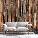  Samoljepljiva foto tapeta - Wooden Curtain (Brown) 98x70 Cijene