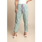 Fenzy Plus Size Hlače S Potiskom, Menta | Shoptok.si