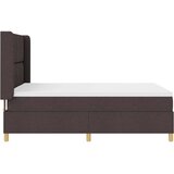  Krevet s opruga kutije s LED trakama Smeđa 140 x 190 cm tkanina | shoptok.hr