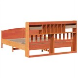  Knjižna postelja brez vzmetnice vošč. rjava 200x200 cm borovina, (21611325) | Shoptok.si