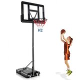 Košarkarski koš nastavljiv po višini 130 - 305 cm, s stojalom in 2 kolesoma, črn | Shoptok.si