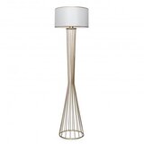 Opviq Podna lampa FLOOR bijelo/ zlatno, metal/ platno, 21 x 38 cm, visina 155 cm, E27 60 W, AYD-3077 | shoptok.hr