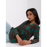 Italy Moda Blouse-DHJ-BZ-8643-1.37P-dark brown | Shoptok.si