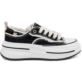 Shelvt Black women's sneakers with white inserts | shoptok.hr