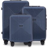  Set od 3 kofera WINGS PC ECO – plavi Cijene