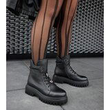 Gemre Black leather insulated lace-up ankle boots Karino | Eponuda.ba