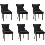 Furnova Jedilni stoli 6 kosov črno blago, (21928699) | Shoptok.si