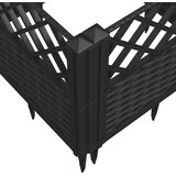 vidaXL Cvetlično korito z zatiči črno 43,5x43,5x43,5 cm PP | Shoptok.si