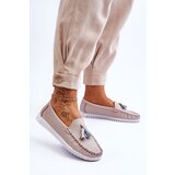 EVENTO Women's Openwork Leather Loafers Light Pink Lanzarot | ePonuda.com