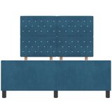 vidaXL Postelja Temno modra 160x200 cm Saten, (22049049) | Shoptok.si