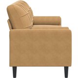 vidaXL Kavč trosed z okrasnimi blazinami rjav 210 cm žamet | Shoptok.si