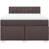  Krevet s oprugama i madracem tamnosmeđi 140 x 190 cm od tkanine | shoptok.hr