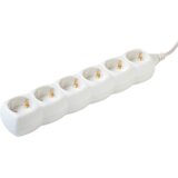 Home Podaljšek, 6 vtičnic, 1.5mm², 3 m, bel - NV 6-3/WH/1,5 | Shoptok.si
