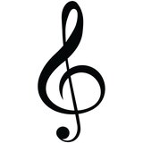 Wallity Črna stenska dekoracija Wallity Treble Clef Cene