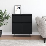 vidaXL Komoda črna 60x35x70 cm inženirski les Cene