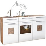 Hom`in KOMODA, bela, barve hrasta | Shoptok.si