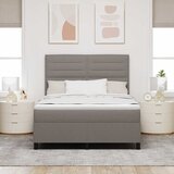 s opruga kutije Sivo-smeđa 140 x 190 cm tkanina | shoptok.hr