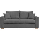 Bobochic Paris Siva sklopiva sofa od samta 225 cm Augustin – Cijene