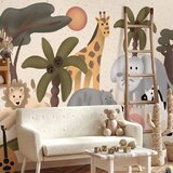  Foto tapeta - Children\'s Africa - Animals With Simple Shapes 100x70 Premium | shoptok.hr
