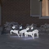  LED Riječni jeleni 4 pcs Srebrno tkanina | shoptok.hr