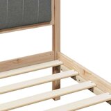  Okvir kreveta smeđe i tamnosivo 75 x 190 cm Masivna borovina | shoptok.hr