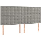  Krevet s oprugama i madracem svjetlosivi 200x200 cm baršunasti | shoptok.hr
