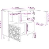  Kreveta s pohranom Bijelo 80 x 33 5 x 75 cm Čvrsto drvo manga - Bijelo | shoptok.hr
