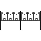  Metalno zamjensko uzglavlje crno 200 cm | shoptok.hr